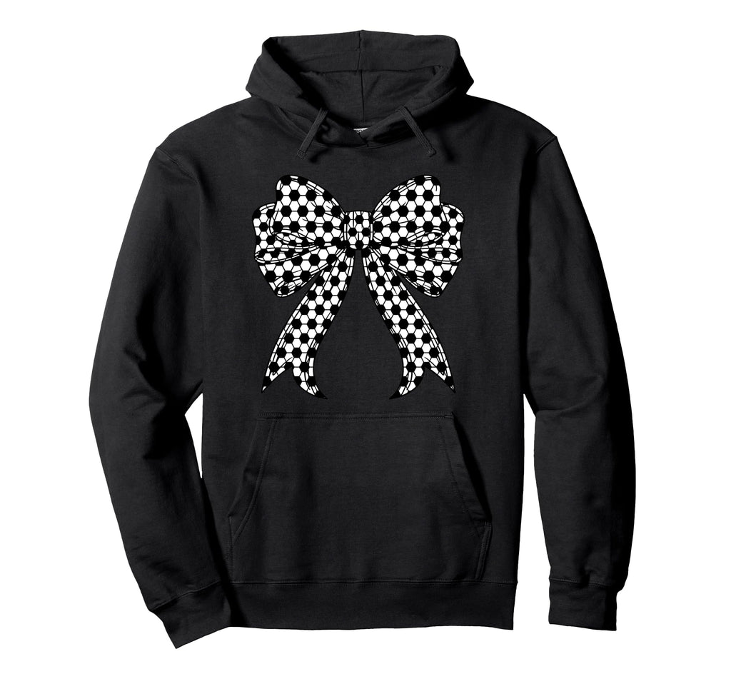 Soccer Ball Coquette Bow Soccer Mom Mama Hoodie - Novelty Apparel Men Women