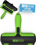 Triton Pet Hair Removal Tool w/Trapping Compartment - Easy to Use Pet Hair Roller, Hair Remover Tool - Cat and Dog Hair Remover (Green)
