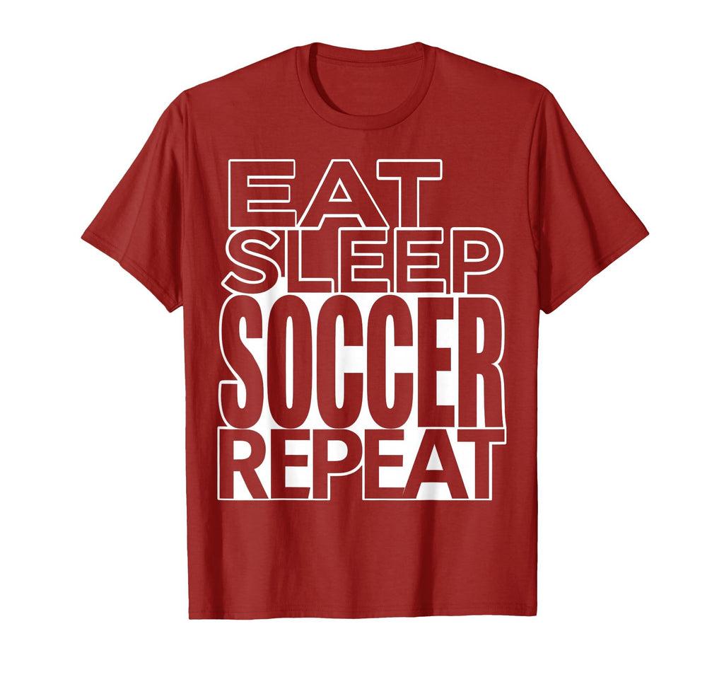 Eat Sleep Soccer Repeat Fan T-Shirt - Trendy Graphic Unisex