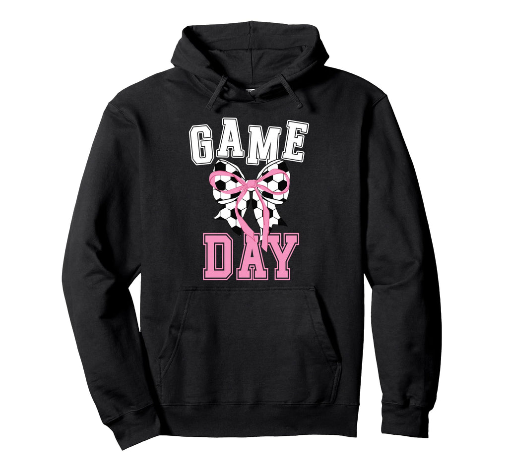 Game Day Soccer Game Day Coquette Hoodie - Unique Graphic Unisex