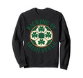 Kicking It Irish Soccer Shamrock Sweatshirt - Custom Art Print Men Women
