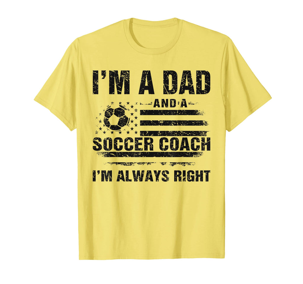 Dad Soccer Coach Funny Fathers Day T-Shirt - Novelty Apparel for Adults