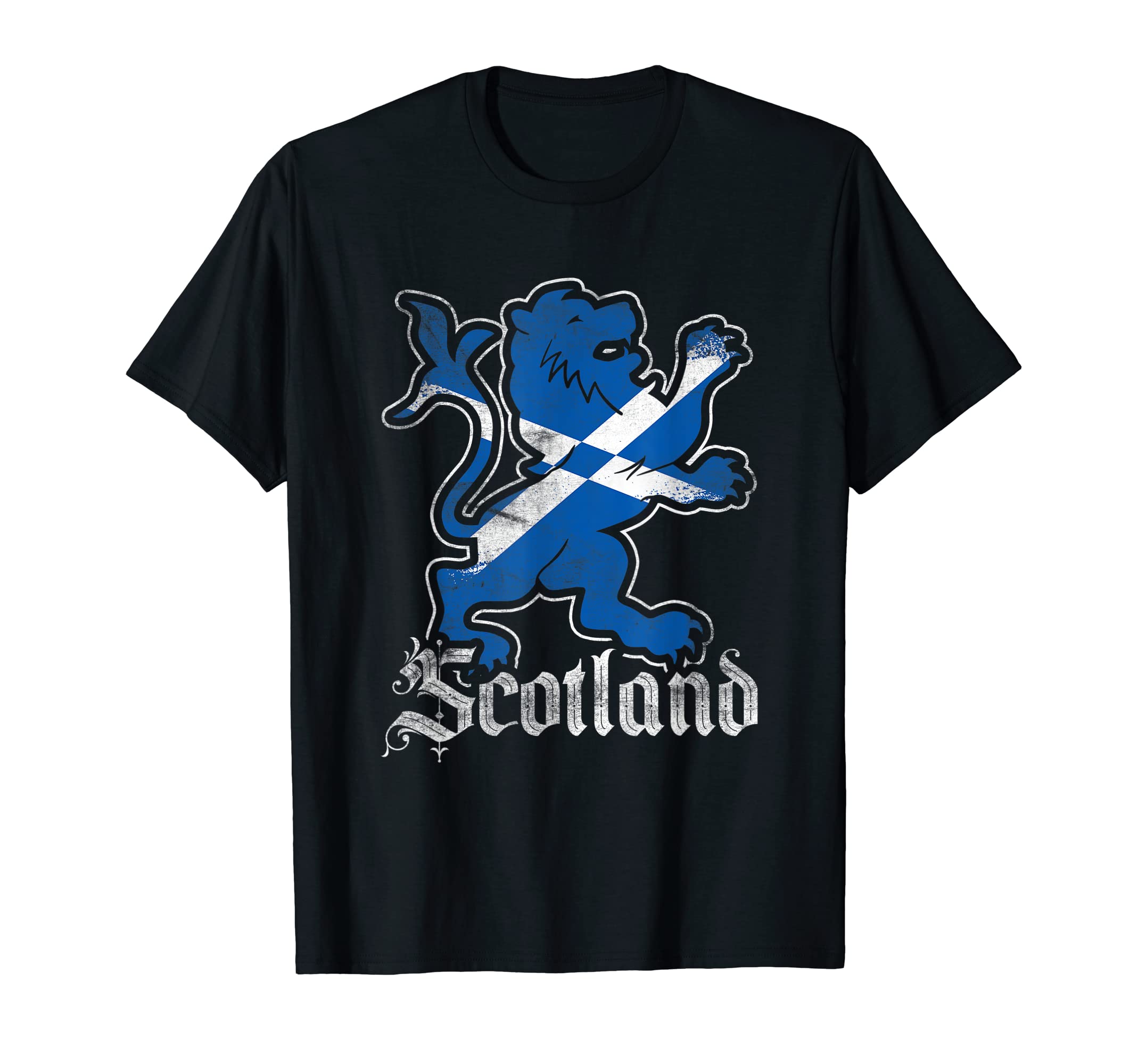 Scotland Flag Lion Football Scottish Soccer T-Shirt - Graphic Print Unisex