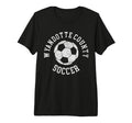 Wyandotte County Soccer Distressed 90S Tri T-Shirt - Graphic Print Unisex