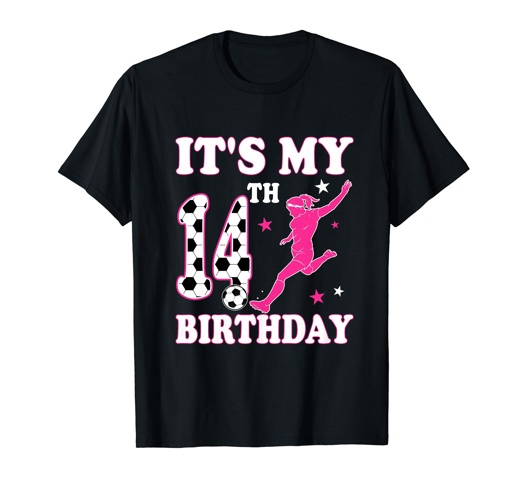 14Th Birthday Soccer Themed 14 Year T-Shirt - Unique Graphic for Adults