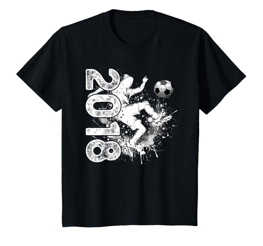 8Th Birthday Soccer 2018 Kick Silhouette T-Shirt - Unique Graphic Men Women