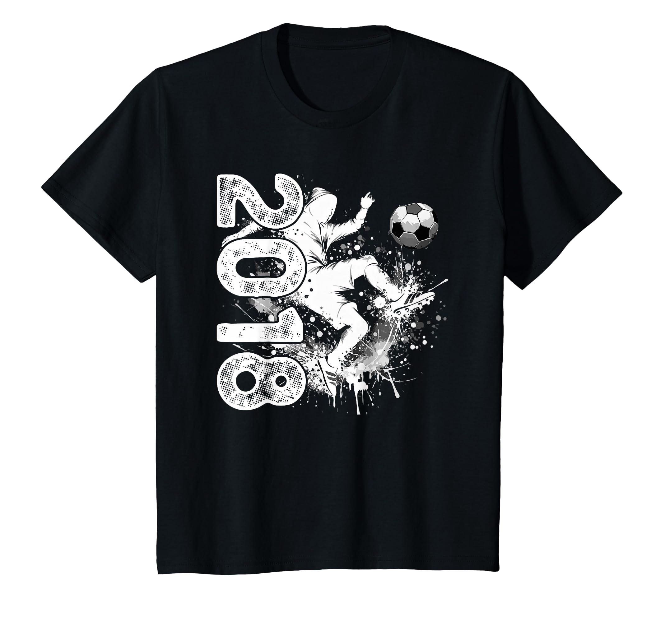 8Th Birthday Soccer 2018 Kick Silhouette T-Shirt - Unique Graphic Men Women
