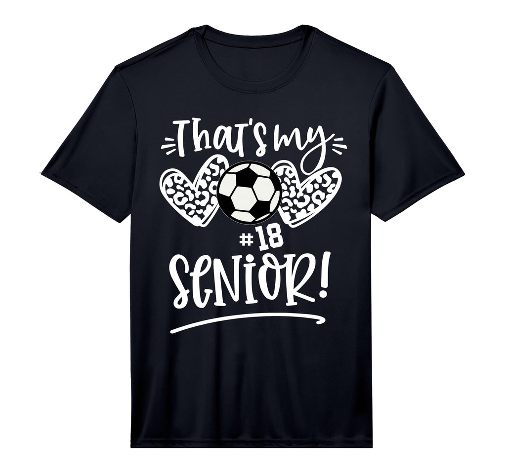 Thats My Senior Number 18 Senior Soccer T-Shirt - Minimalist Print Unisex