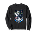 Stylish Border Collie Soccer Fan Sweatshirt - Custom Art Print Men Women