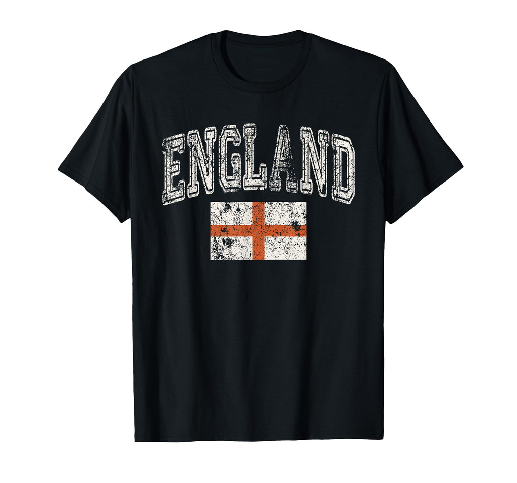 Faded England Flag English Pride T-Shirt - Graphic Print Men Women