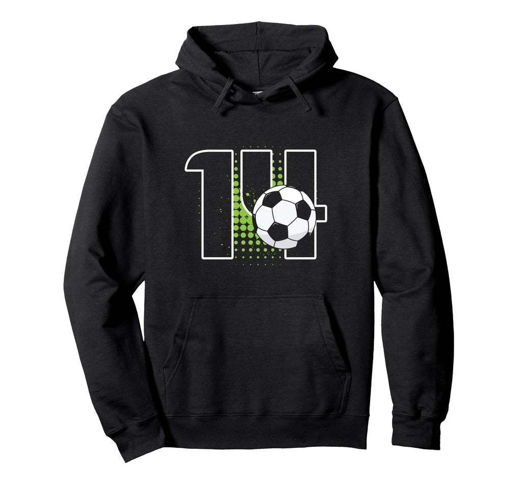 14Th Birthday Soccer Player Football 14 Hoodie - Custom Art Print Unisex