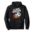 I Love Soccer Bold Ball Fun Hoodie - Fun Novelty Design for Adults