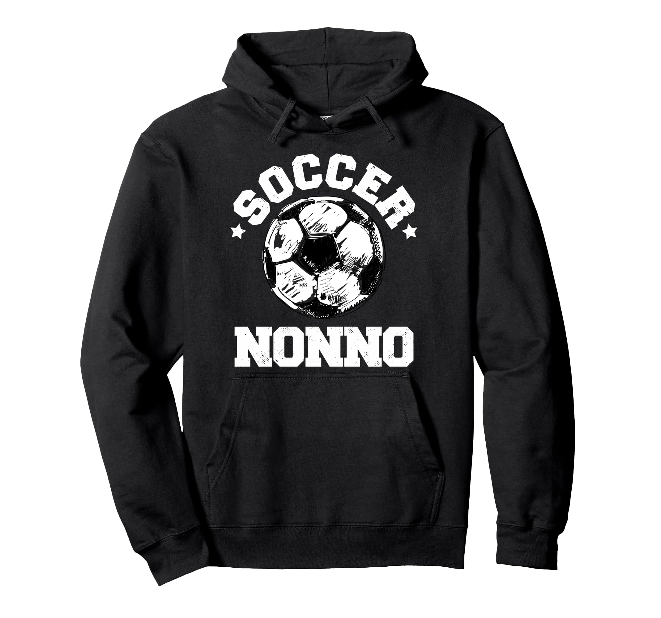 Soccer Nonno Soccer Ball Distressed Funny Hoodie - Trendy Graphic Unisex