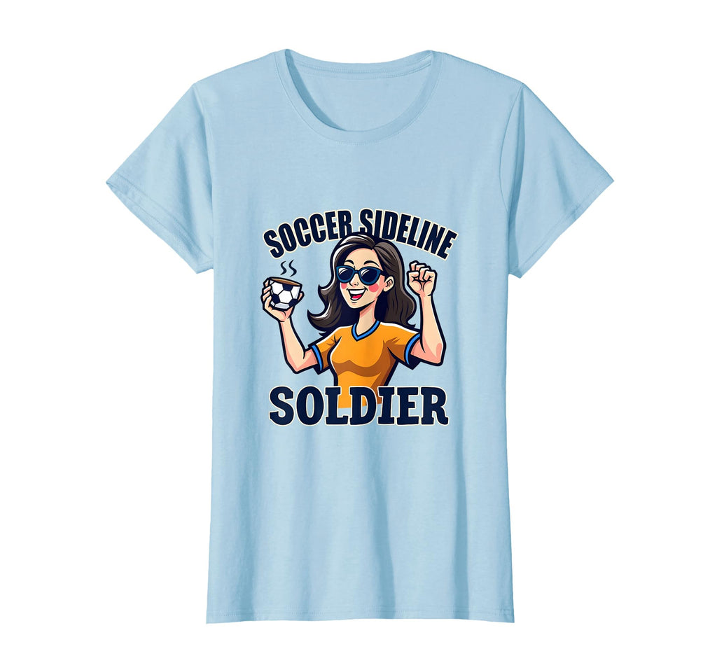 Soccer Sideline Soldier Soccer Mom T-Shirt - Custom Art Print for Adults