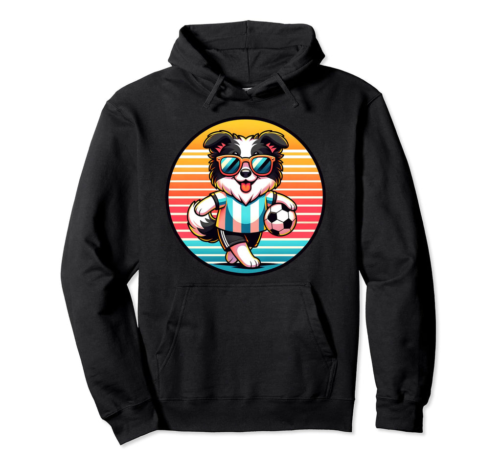 Border Collie Dog Soccer Player Hoodie - Casual Everyday Wear Unisex