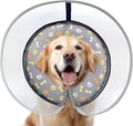 Dog Cone Collar with Enhanced Anti-Licking, Inflatable Dog Cone After Surgery, Adjustable Size with Soft Padding for Small Medium Large Dogs - S