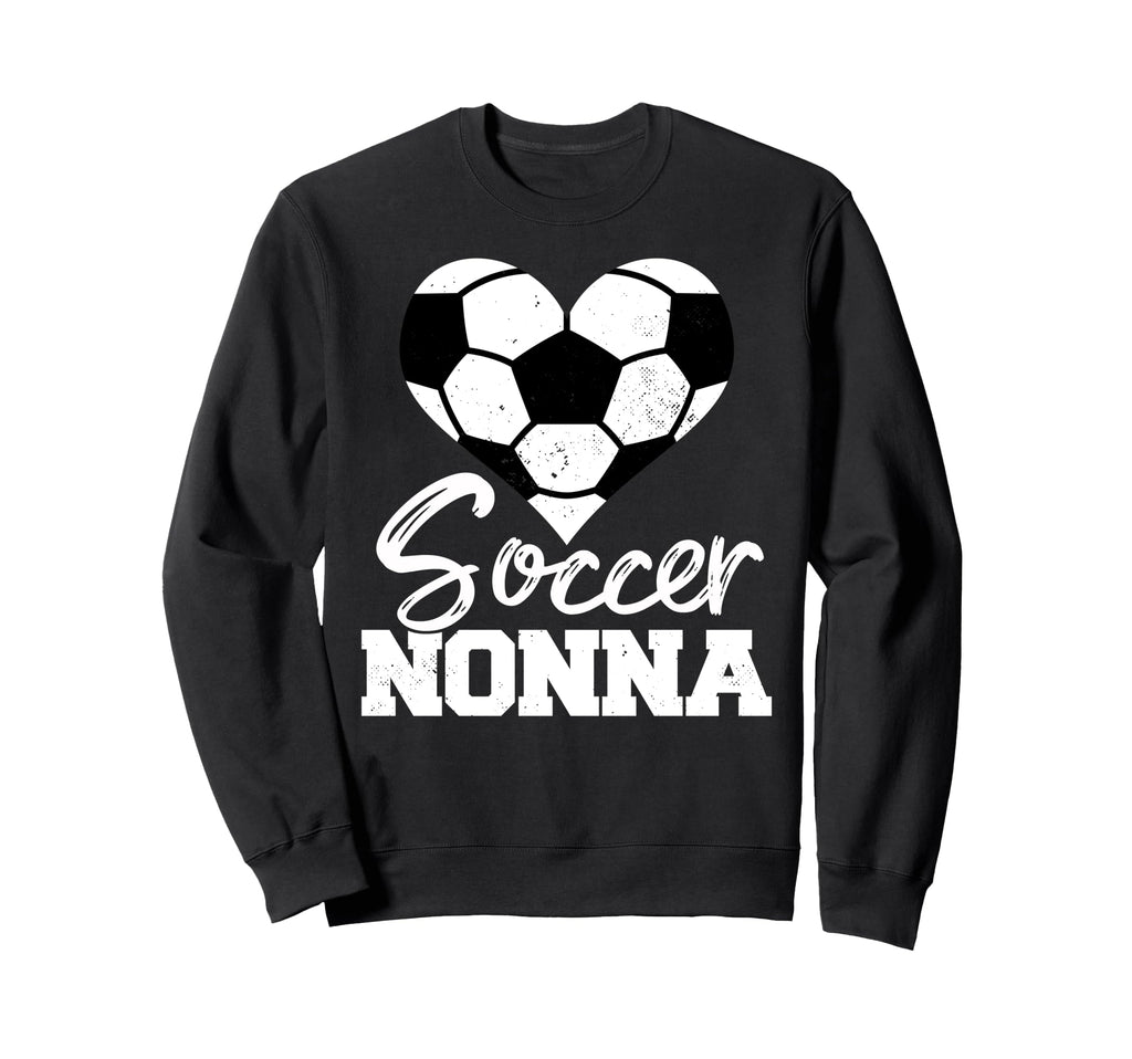 Soccer Nonna Heart Funny Sweatshirt - Custom Art Print for Adults