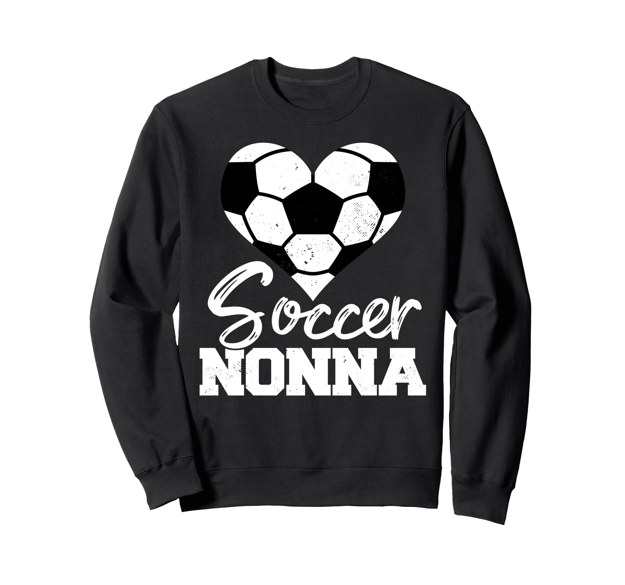 Soccer Nonna Heart Funny Sweatshirt - Custom Art Print for Adults