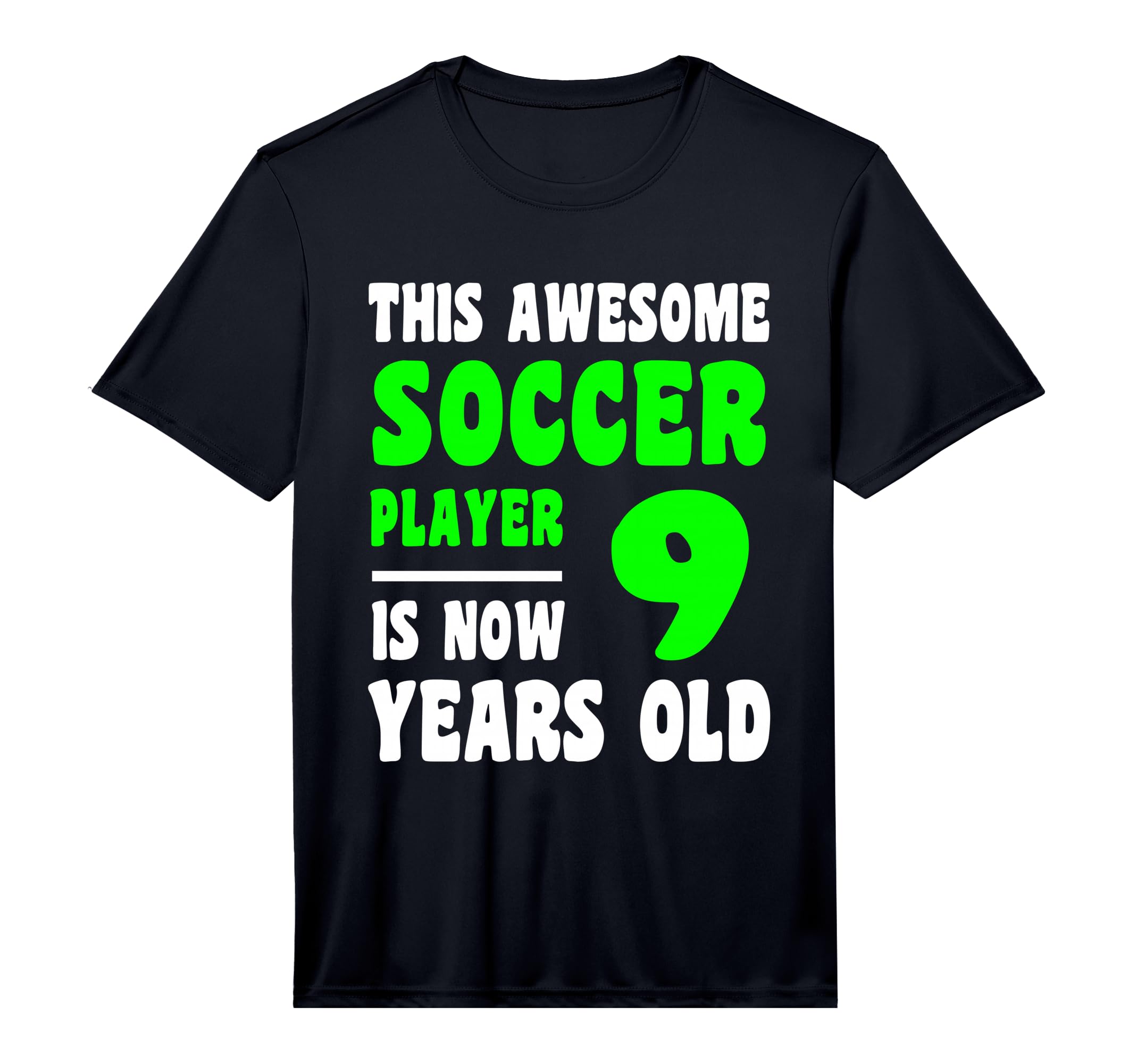 9 Year Old Happy 9Th Birthday Soccer T-Shirt - Minimalist Print Unisex