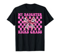 My Daughter Kicks Grass Soccer Mom T-Shirt - Minimalist Print for Adults