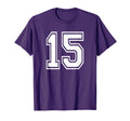 Number 15 Numbered Uniform Sports T-Shirt - Streetwear Style Men Women