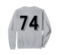 Number 74 Backside 80S 90S Team Sweatshirt - Aesthetic Graphic Men Women