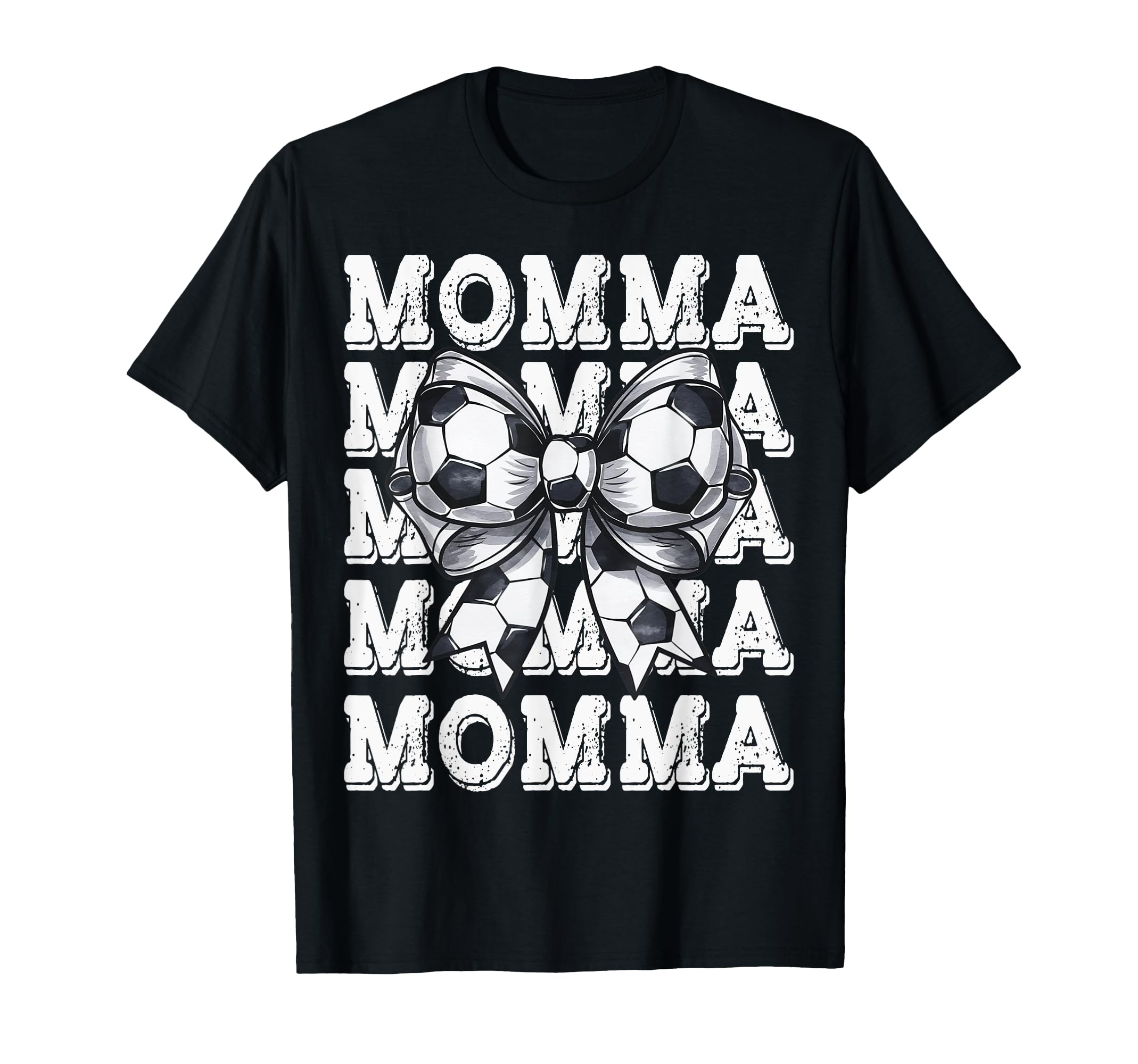 Coquette Soccer Momma Matching Family Bow T-Shirt - Unique Graphic Unisex