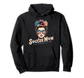 Patriotic Soccer Mom American Flag Hoodie - Unique Graphic Unisex