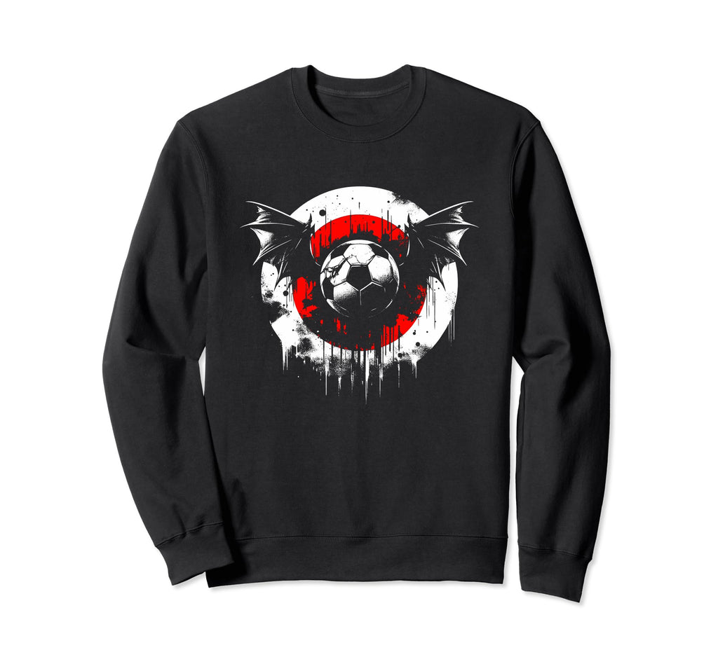Soccer Ball Bat Funny Creepy Sweatshirt - Casual Everyday Wear Unisex