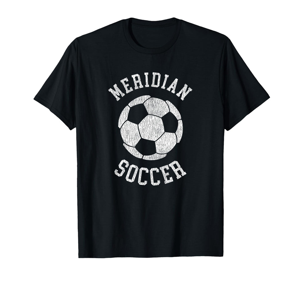 Meridian Soccer Distressed 90S T-Shirt - Casual Everyday Wear Unisex