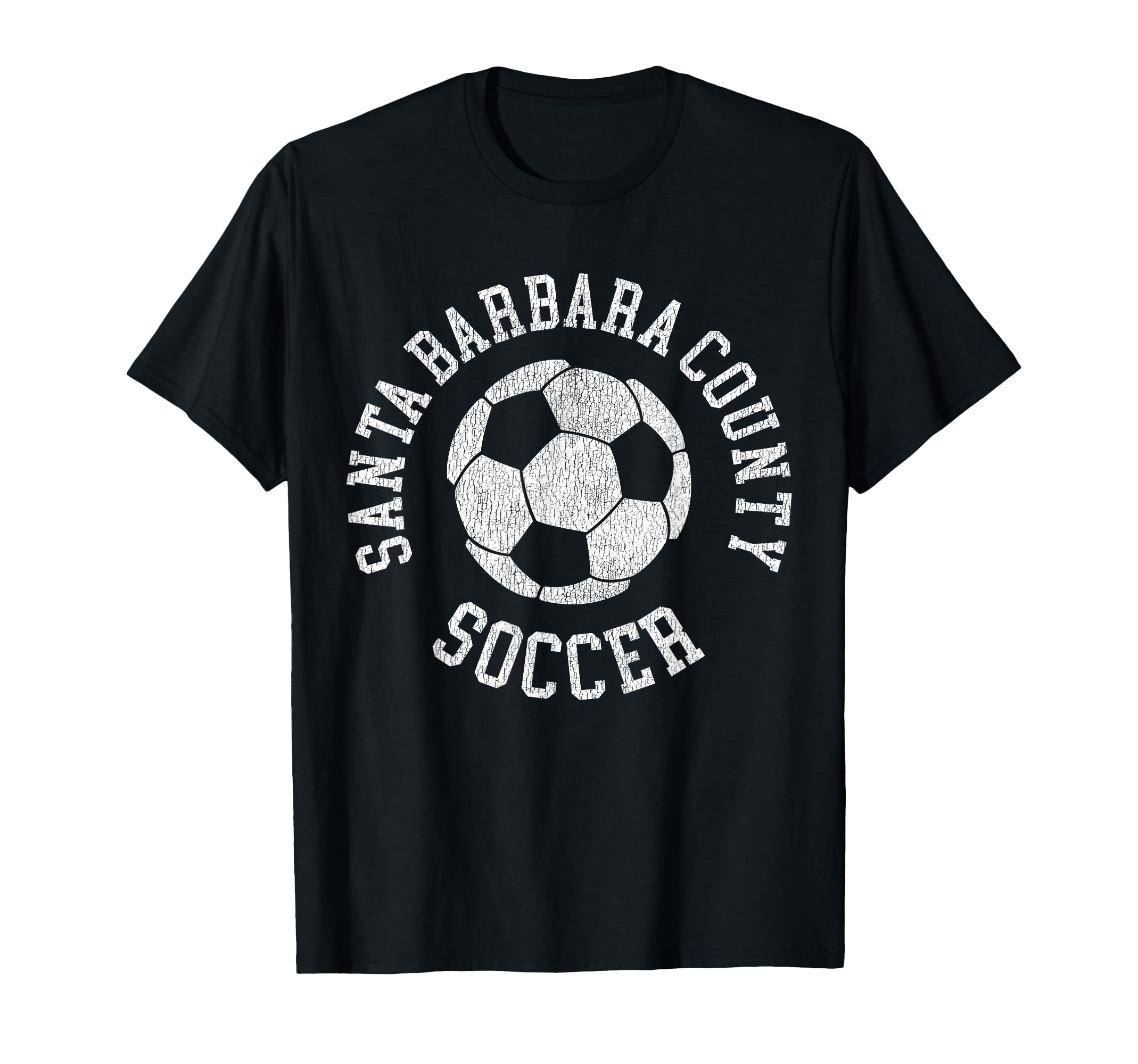 Santa Barbara County Soccer Distressed 90S T-Shirt - Trendy Graphic Unisex