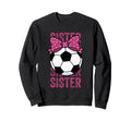 Soccer Sister Ball Coquette Bow Sweatshirt - Minimalist Print Men Women