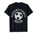 Pleasants County Soccer Distressed 90S T-Shirt - Aesthetic Graphic Unisex
