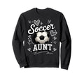Soccer Aunt Heart Football Sweatshirt - Casual Everyday Wear for Adults