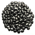 River Rocks 5 Lb, Pebbles for Indoor Plants 0.5"-1.4", Black Rocks for Outdoor Landscaping, Decorative Stones Vase Filler, Fish Tank, Fountain, Succulents, Flower Bed, Black