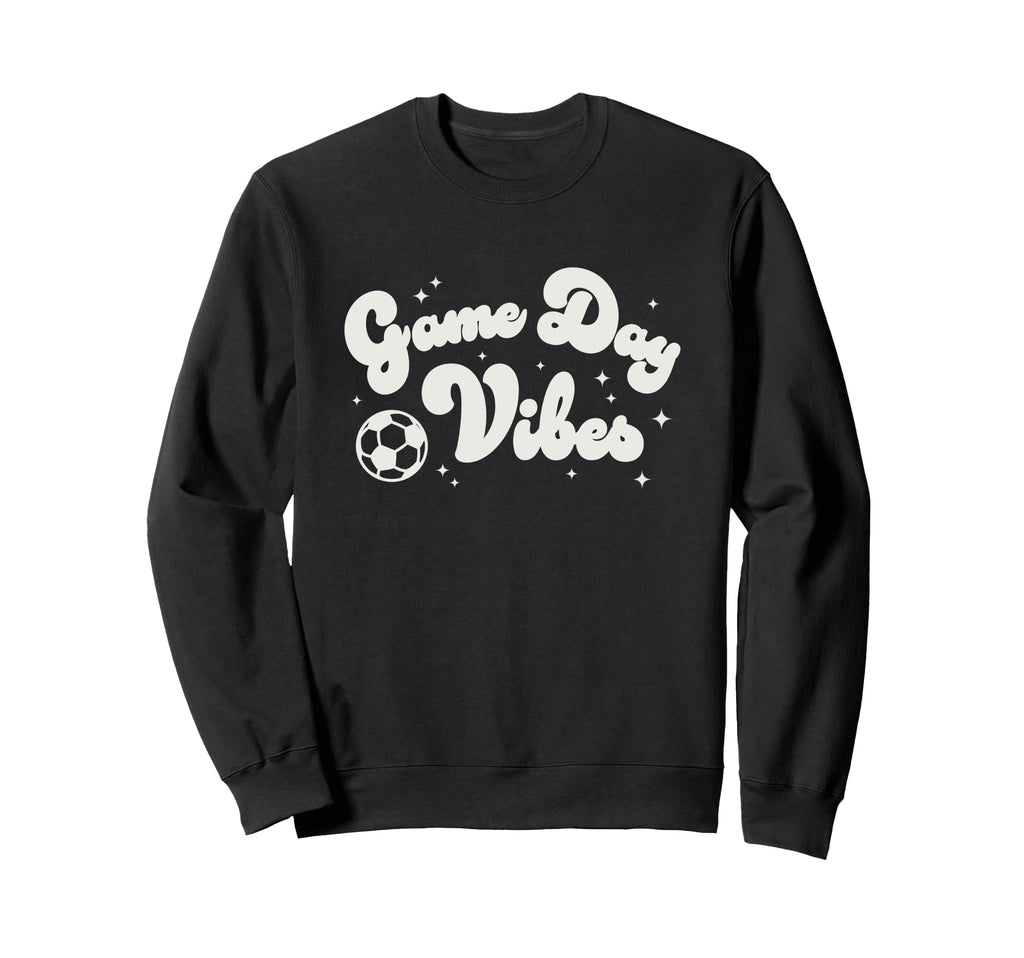 Trendy Soccer Game Day Vibes Big Sweatshirt - Fun Novelty Design Unisex