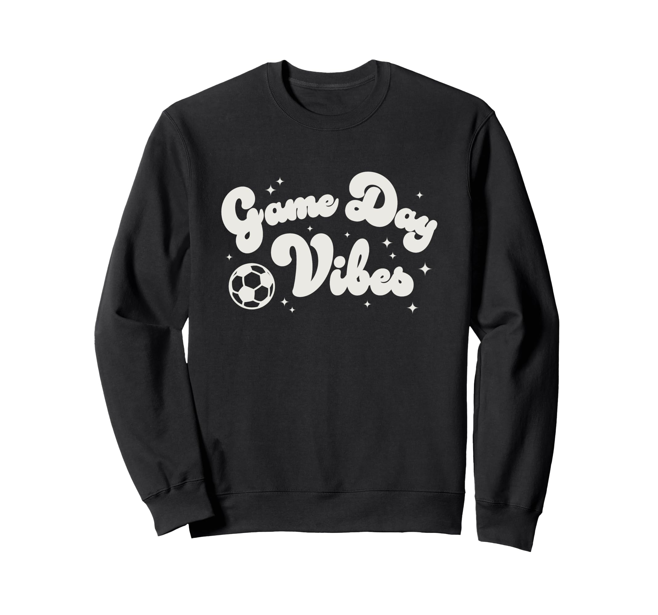 Trendy Soccer Game Day Vibes Big Sweatshirt - Fun Novelty Design Unisex