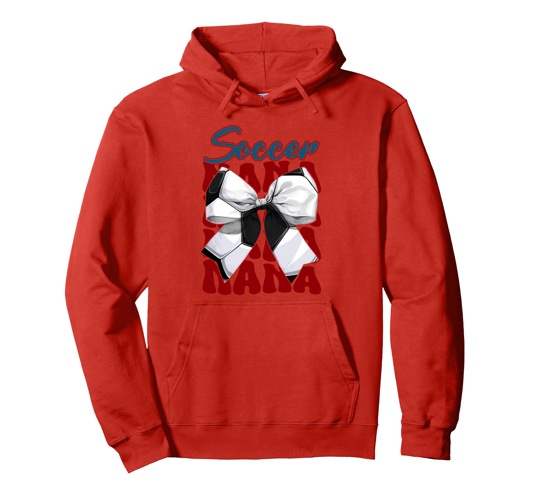 Soccer Nana Bow Soccer Mom Mommy Mothers Hoodie - Custom Art Print Unisex