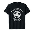 Tift County Soccer Distressed 90S T-Shirt - Unique Graphic for Adults