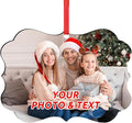 Personalized Christmas Ornaments 2025, Custom Photo Text Hanging Ornament Keepsake Gift for Christmas Tree Decorations, Baby Shower, Engaged, Married, Family, Friends