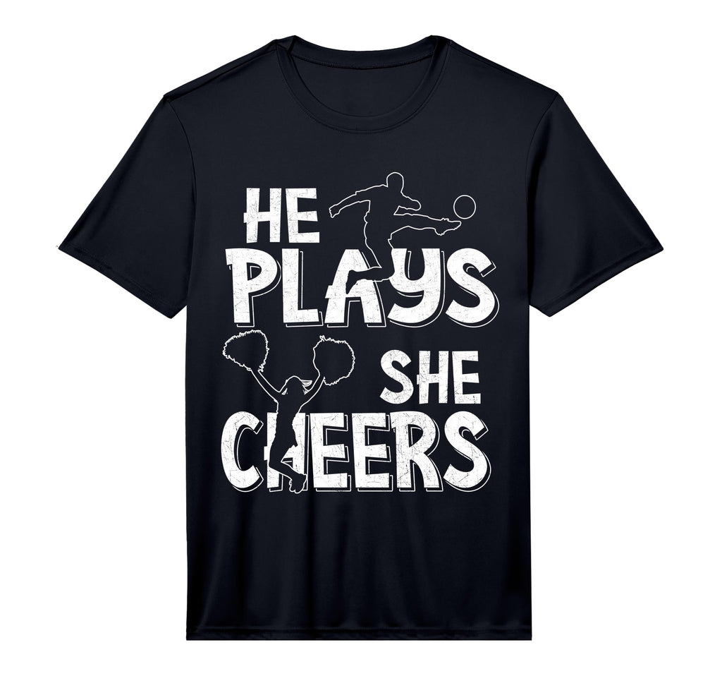 Mens Cheer Mom Soccer Son T-Shirt - Fun Novelty Design for Adults
