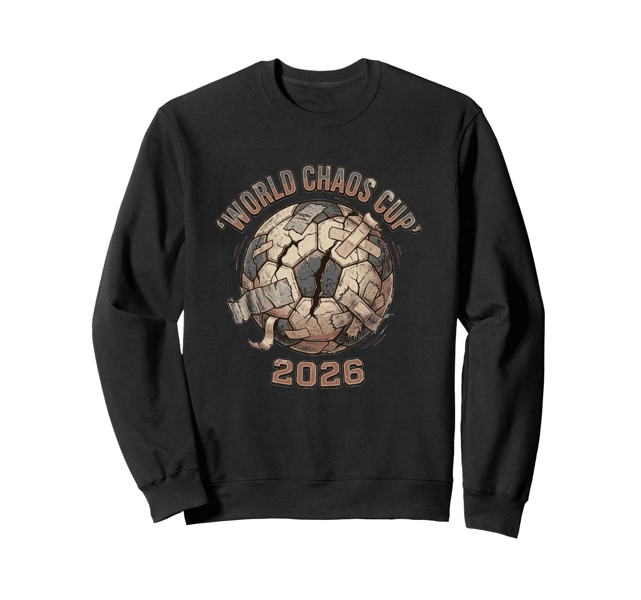 Chaos Cup Funny Soccer Football Ball Sweatshirt - Graphic Print Unisex