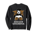Funny Soccer Grandma Leopard Sweatshirt - Casual Everyday Wear for Adults
