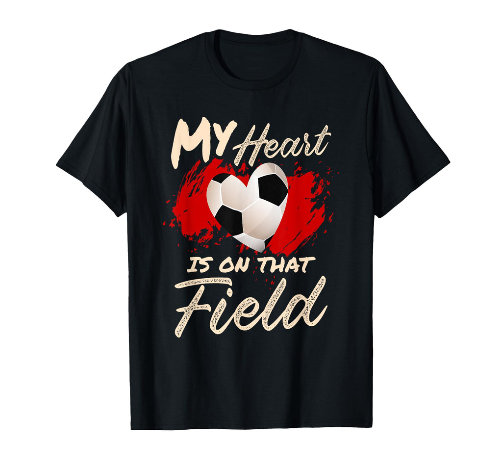 My Heart Is That Field Soccer Player T-Shirt - Streetwear Style Men Women