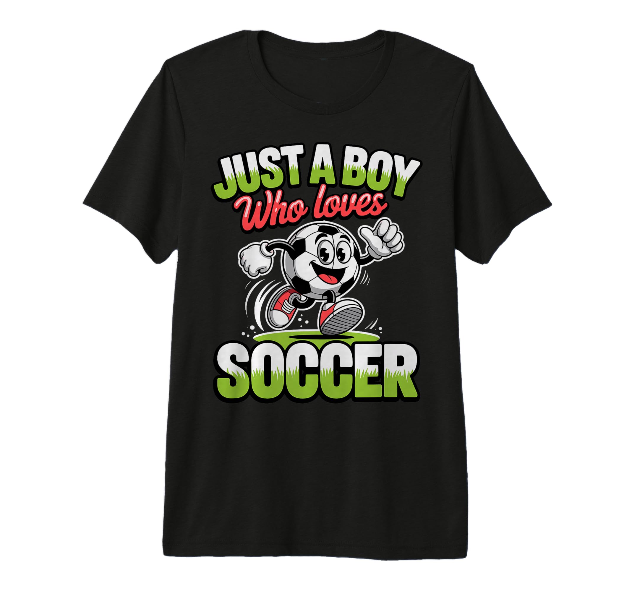Just Who Loves Soccer Footbal Player T-Shirt - Graphic Print for Adults
