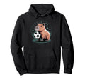 Soccer Capybara Capy Football Lover Hoodie - Custom Art Print for Adults