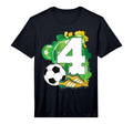 4Th Birthday Soccer Theme Party 4 T-Shirt - Custom Art Print for Adults