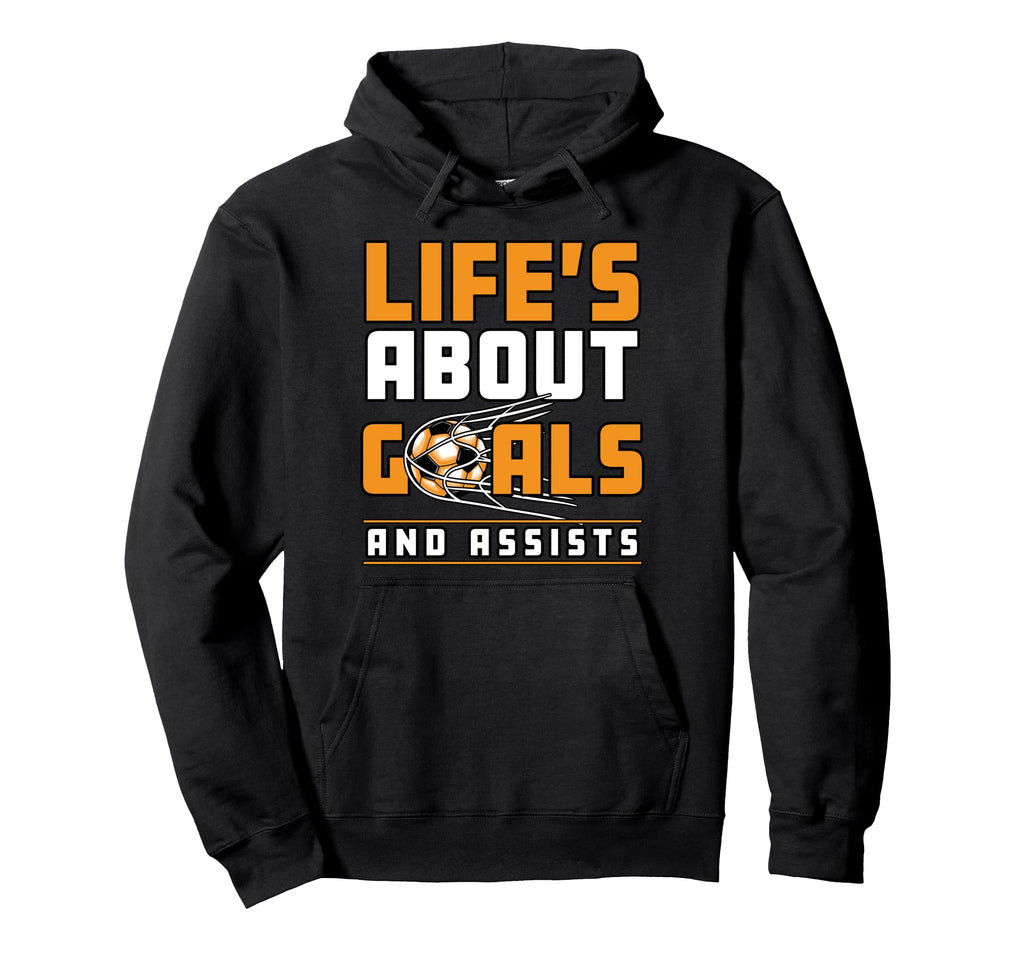Soccer Player Lifes About Goals Assist Hoodie - Custom Art Print Unisex