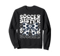Soccer Sister Fan Coquette Bow Sweatshirt - Minimalist Print Men Women