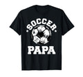 Soccer Papa Soccer Ball Distressed T-Shirt - Novelty Apparel for Adults